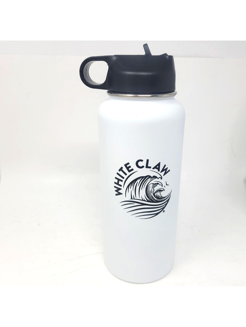 White Claw Logo Stainless Steel Water Bottle 32oz Insulated Flip Straw 9.5"